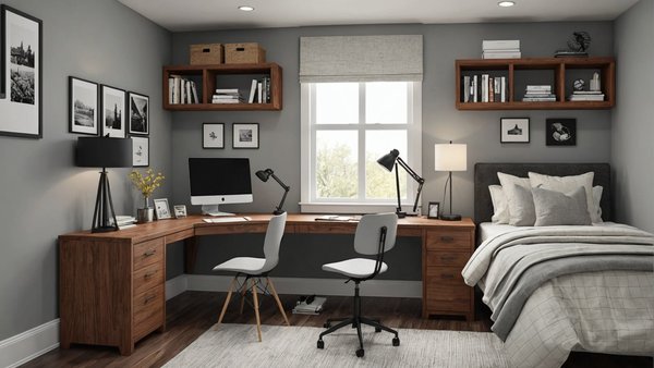 Comment intégrer un coin bureau élégant dans une chambre d'invités?